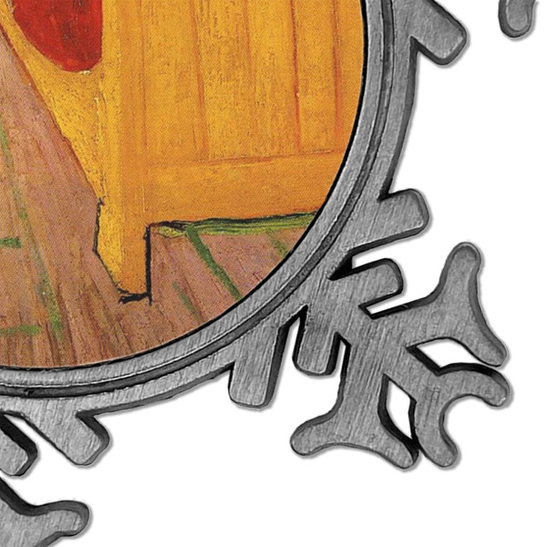 The Bedroom in Arles (Van Gogh 1888) Vintage Snowflake - Detail