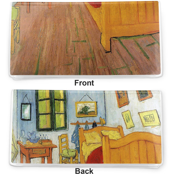 The Bedroom in Arles (Van Gogh 1888) Vinyl Check Book Cover - Front and Back