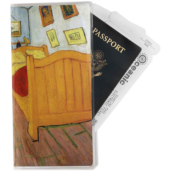 Custom The Bedroom in Arles (Van Gogh 1888) Travel Document Holder