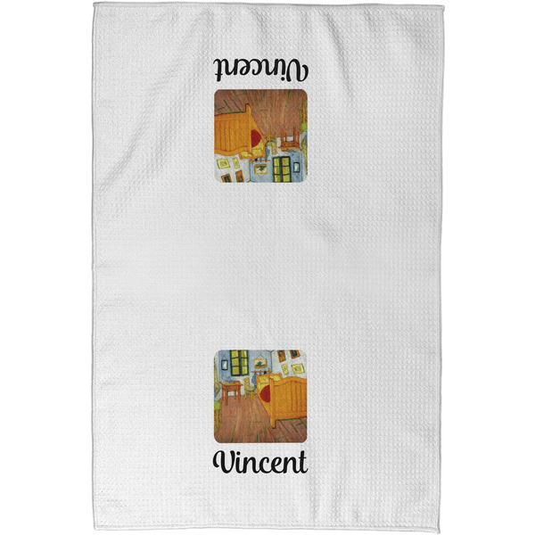 The Bedroom in Arles (Van Gogh 1888) Waffle Towel - Partial Print - Approval Image