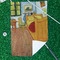 The Bedroom in Arles (Van Gogh 1888) Waffle Weave Golf Towel - In Context
