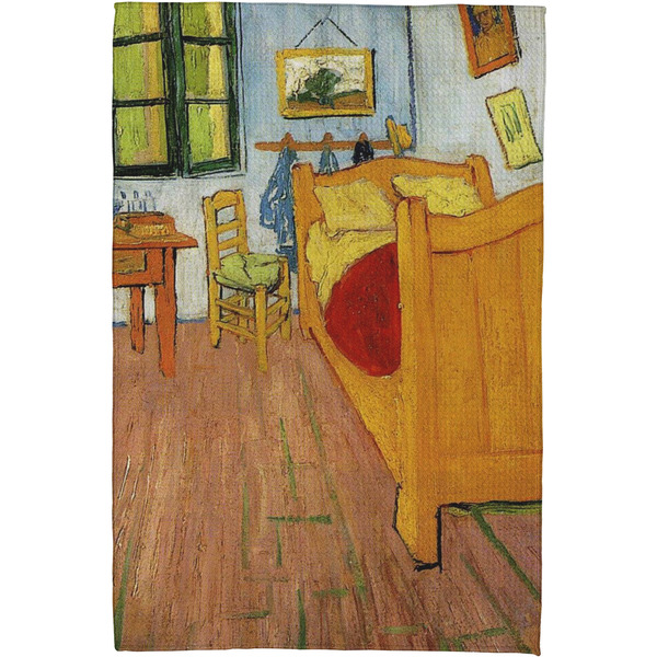 The Bedroom in Arles (Van Gogh 1888) Waffle Weave Towel - Full Color Print - Approval Image
