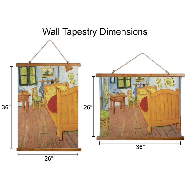 The Bedroom in Arles (Van Gogh 1888) Wall Hanging Tapestries - Parent/Sizing