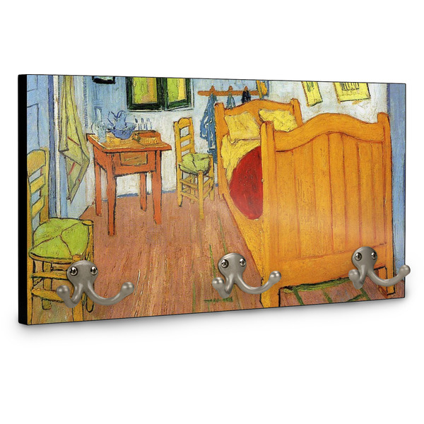 The Bedroom in Arles (Van Gogh 1888) Wall Mounted Coat Hanger - Side View