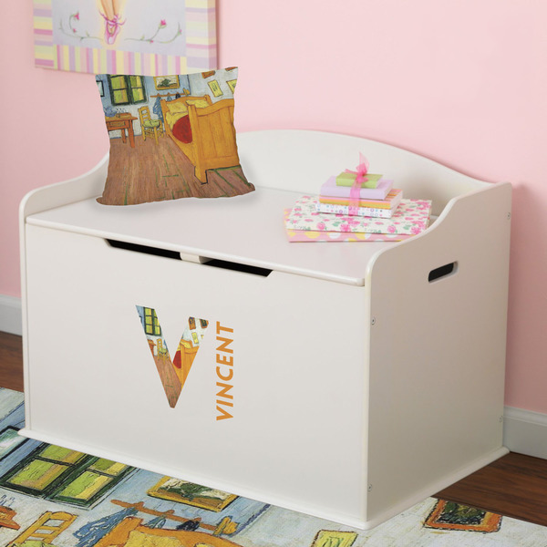 The Bedroom in Arles (Van Gogh 1888) Wall Name & Initial Small on Toy Chest