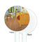 The Bedroom in Arles (Van Gogh 1888) White Plastic 5.5" Stir Stick - Single Sided - Round - Front & Back