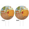 The Bedroom in Arles (Van Gogh 1888) White Plastic 6" Food Pick - Round - Double Sided - Front & Back