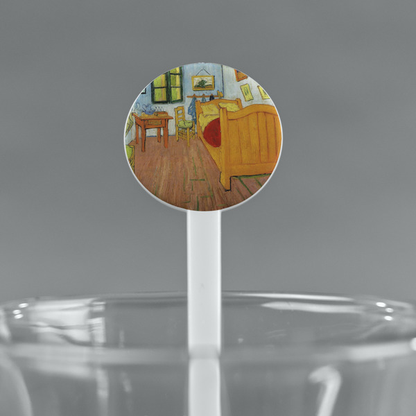 The Bedroom in Arles (Van Gogh 1888) White Plastic 7" Stir Stick - Round - Main