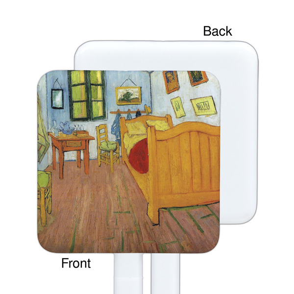 The Bedroom in Arles (Van Gogh 1888) White Plastic Stir Stick - Single Sided - Square - Front & Back