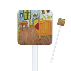The Bedroom in Arles (Van Gogh 1888) Square Plastic Stir Sticks