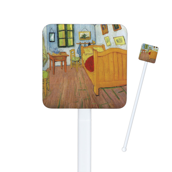 Custom The Bedroom in Arles (Van Gogh 1888) Square Plastic Stir Sticks