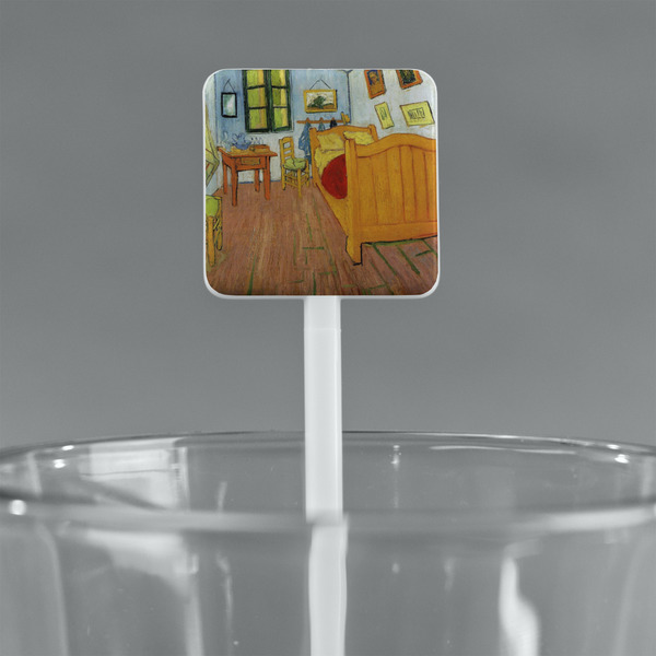 The Bedroom in Arles (Van Gogh 1888) White Plastic Stir Stick - Square - Main
