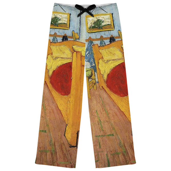 Custom The Bedroom in Arles (Van Gogh 1888) Womens Pajama Pants - S