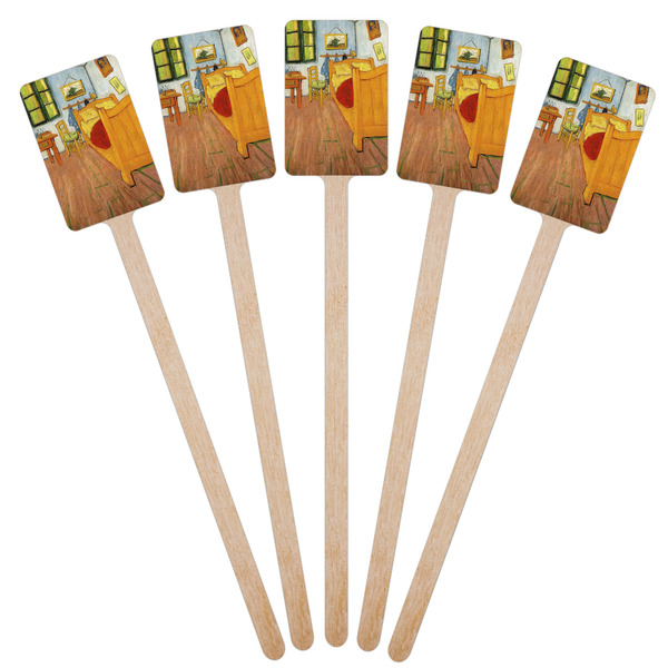 The Bedroom in Arles (Van Gogh 1888) Wooden 6.25" Stir Stick - Rectangular - Fan View