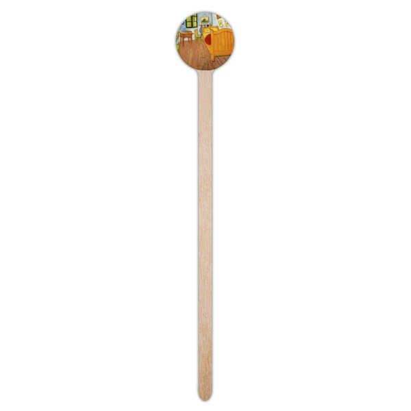 The Bedroom in Arles (Van Gogh 1888) Wooden 7.5" Stir Stick - Round - Single Stick