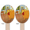 The Bedroom in Arles (Van Gogh 1888) Wooden Food Pick - Oval - Double Sided - Front & Back