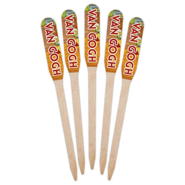 The Bedroom in Arles (Van Gogh 1888) Wooden Food Pick - Paddle - Fan View