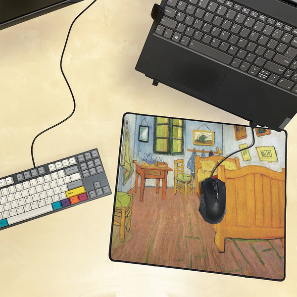 The Bedroom in Arles (Van Gogh 1888) XL Gaming Mouse Pads - 18" x 16"s - Lifestyle
