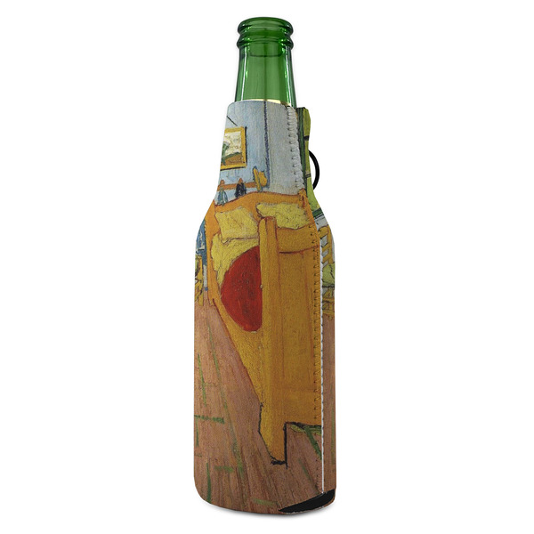 The Bedroom in Arles (Van Gogh 1888) Zipper Bottle Cooler - ANGLE (bottle)