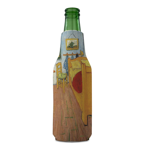 The Bedroom in Arles (Van Gogh 1888) Zipper Bottle Cooler - FRONT (bottle)