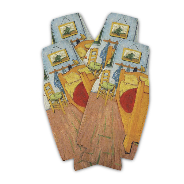 Custom The Bedroom in Arles (Van Gogh 1888) Zipper Bottle Cooler - Set of 4