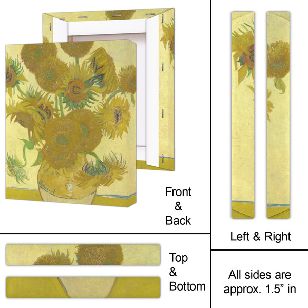 Sunflowers (Van Gogh 1888) 11x14 - Canvas Print - Approval