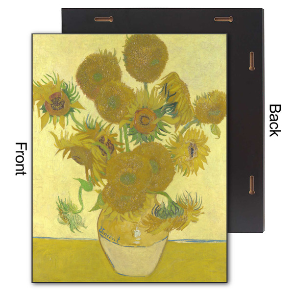 Sunflowers (Van Gogh 1888) 11x14 Wood Print - Front & Back View