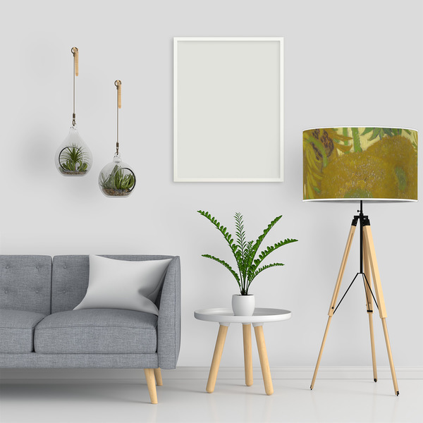 Sunflowers (Van Gogh 1888) 12" Drum Lampshade - LIFESTYLE