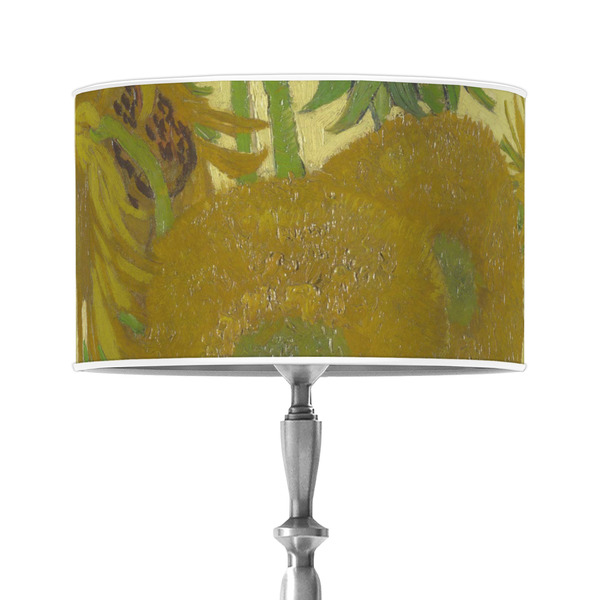 Custom Sunflowers (Van Gogh 1888) 12" Drum Lamp Shade - Poly-film