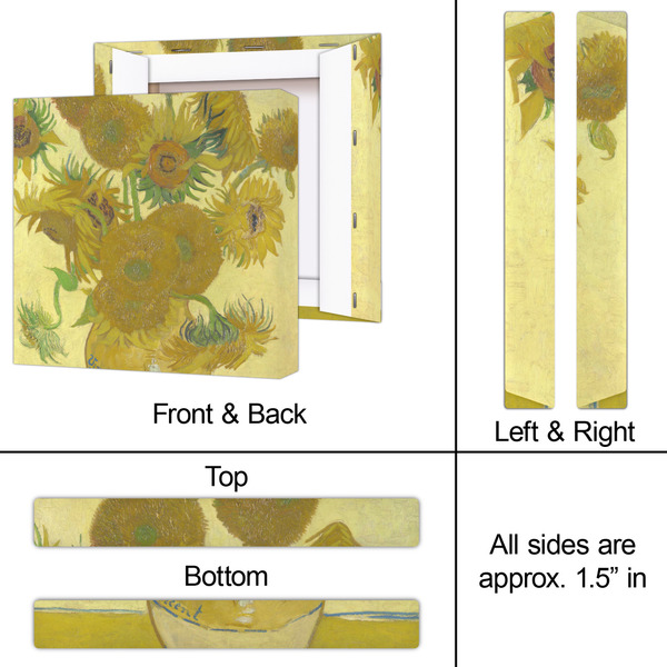 Sunflowers (Van Gogh 1888) 12x12 - Canvas Print - Approval