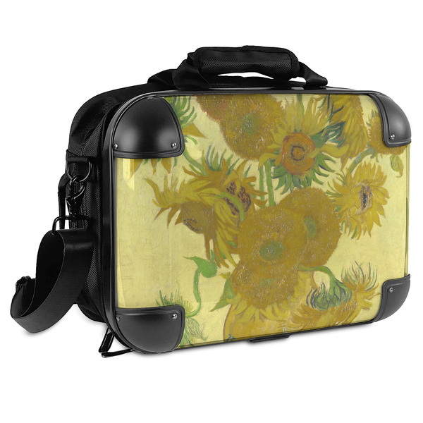 Custom Sunflowers (Van Gogh 1888) Hard Shell Briefcase - 15"