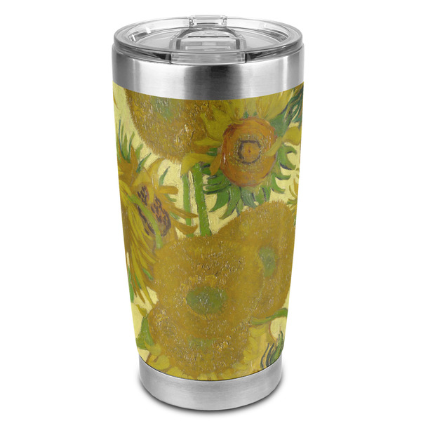 Custom Sunflowers (Van Gogh 1888) 20oz Stainless Steel Double Wall Tumbler - Full Print