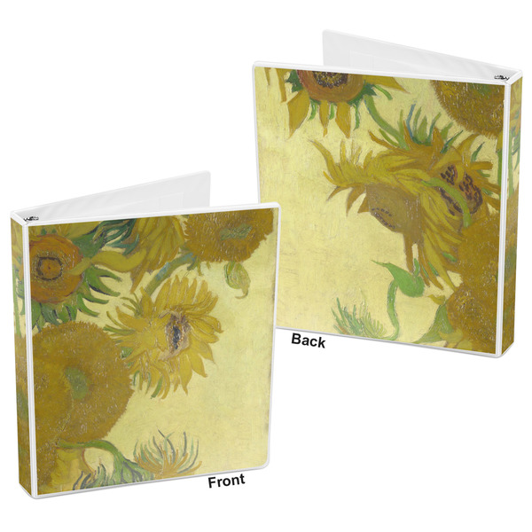 Sunflowers (Van Gogh 1888) 3-Ring Binder - 1" - Front and Back