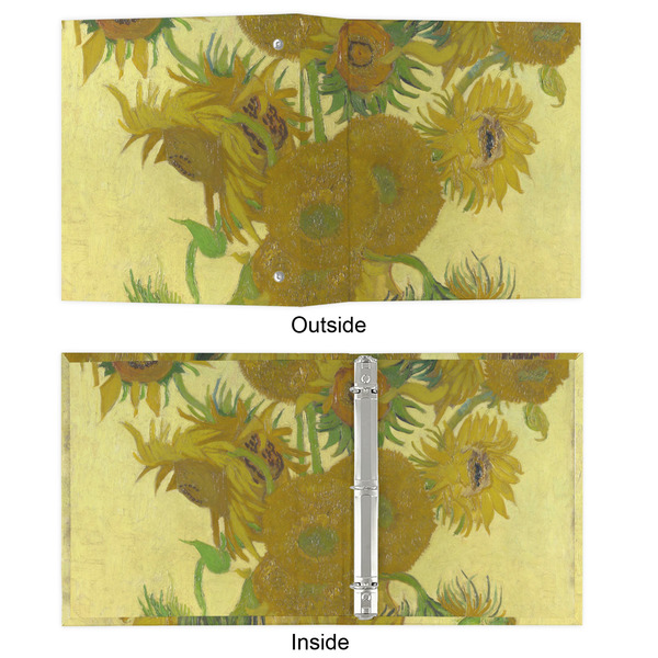 Sunflowers (Van Gogh 1888) 3 Ring Binders - Full Wrap - 1" - Approval