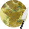 Sunflowers (Van Gogh 1888) Round Glass Cutting Board - Small