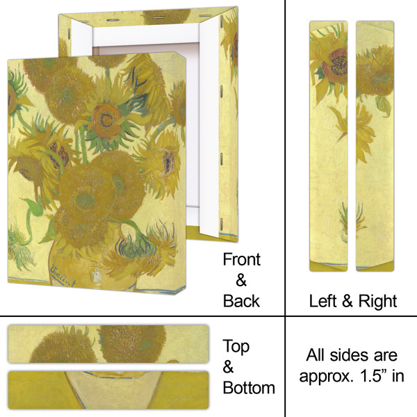 Sunflowers (Van Gogh 1888) 8x10 - Canvas Print - Approval