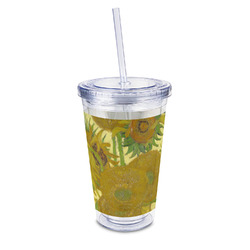 Sunflowers (Van Gogh 1888) 16oz Double Wall Acrylic Tumbler with Lid & Straw - Full Print