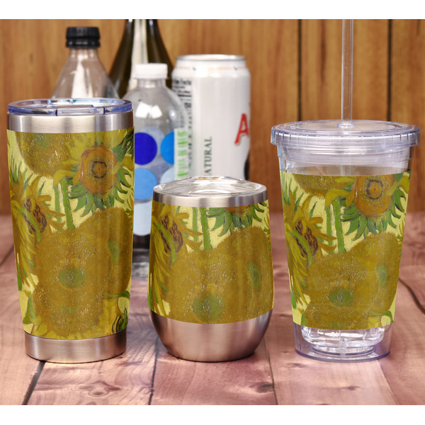 Sunflowers (Van Gogh 1888) Acrylic Tumbler - Full Print - In Context