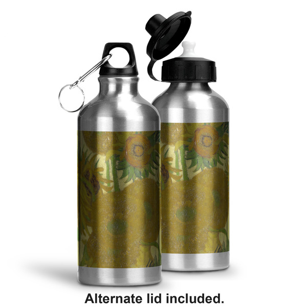 Sunflowers (Van Gogh 1888) Aluminum Water Bottle - Alternate lid options