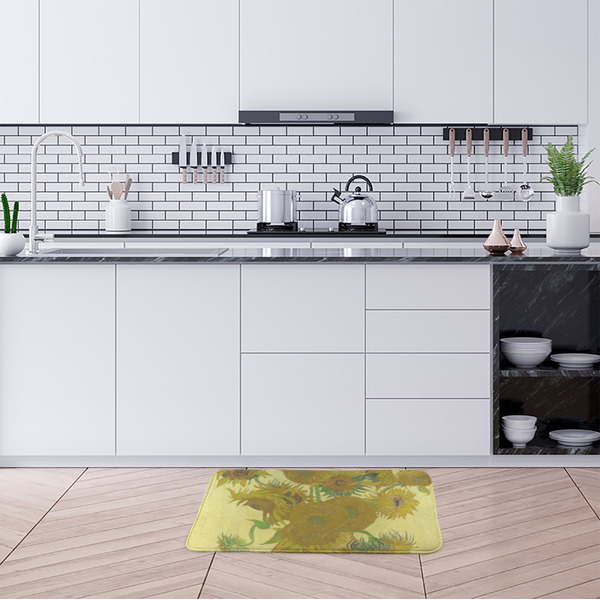 Sunflowers (Van Gogh 1888) Anti-Fatigue Kitchen Mats - LIFESTYLE