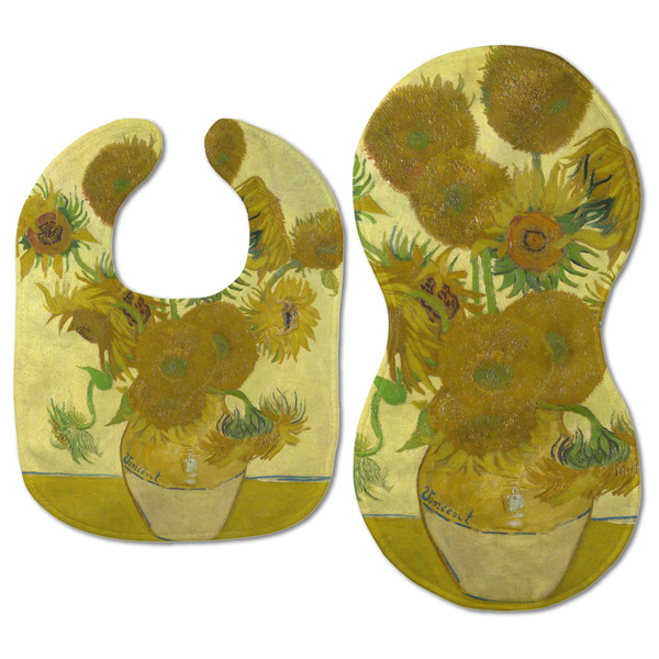 Sunflowers (Van Gogh 1888) Baby Bib & Burp Set - Approval (new bib & burp)