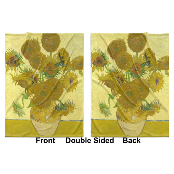 Sunflowers (Van Gogh 1888) Baby Blanket (Double Sided - Printed Front and Back)