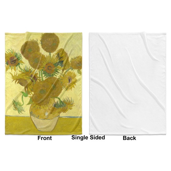 Sunflowers (Van Gogh 1888) Baby Blanket (Single Sided - Printed Front, White Back)