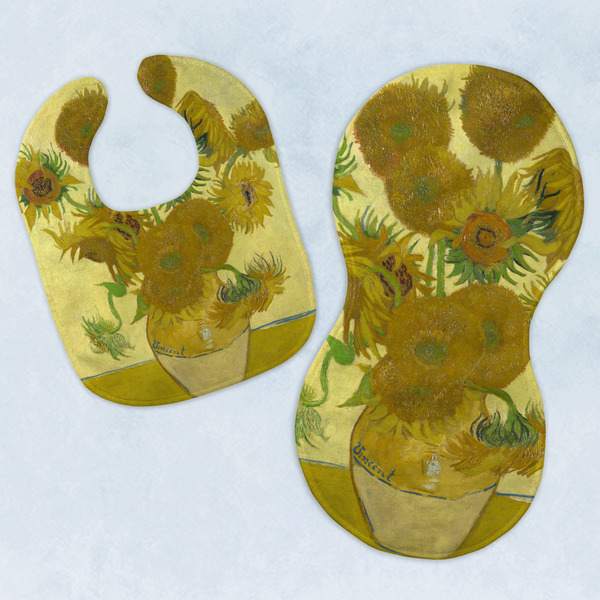 Custom Sunflowers (Van Gogh 1888) Baby Bib & Burp Set
