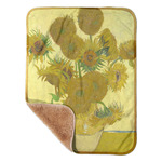 Sunflowers (Van Gogh 1888) Sherpa Baby Blanket - 30" x 40"