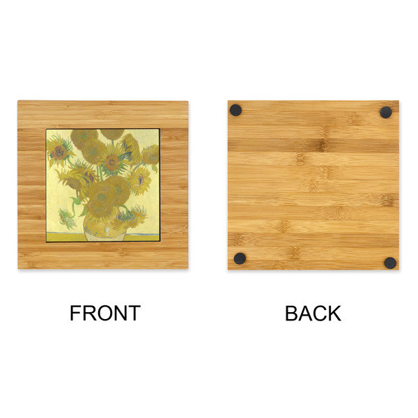 Sunflowers (Van Gogh 1888) Bamboo Trivet with 6" Tile - APPROVAL