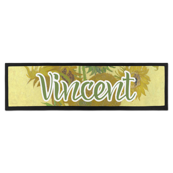 Custom Sunflowers (Van Gogh 1888) Bar Mat - Large