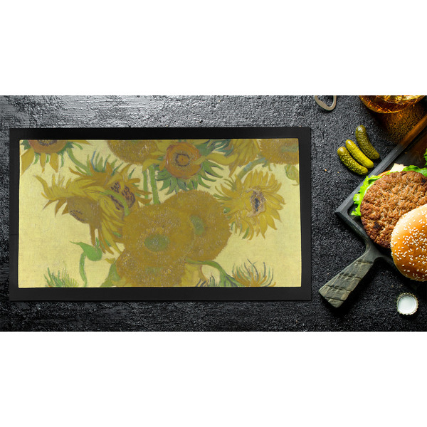 Sunflowers (Van Gogh 1888) Bar Mat - Small - LIFESTYLE