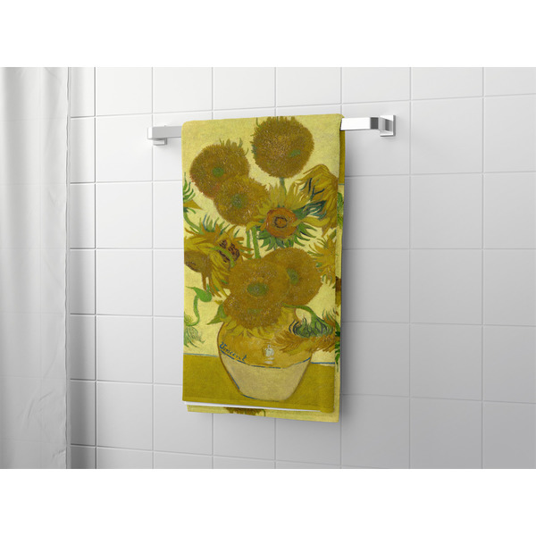Sunflowers (Van Gogh 1888) Bath Towel - Lifestyle