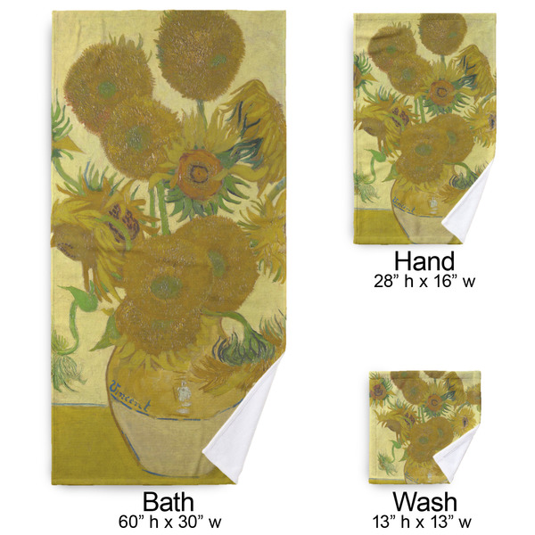 Sunflowers (Van Gogh 1888) Bath Towel Sets - 3-piece - Approval